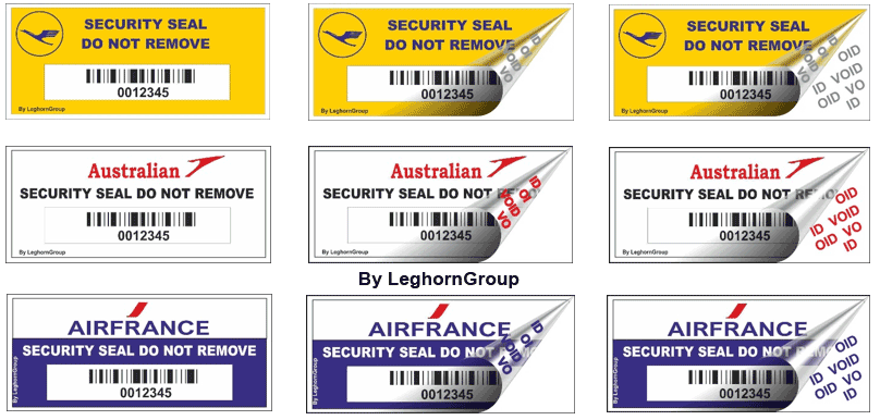 etiquettes securite compagnies aeriennes aeroports personnalisations